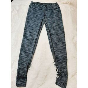Champion gray black medium compression activewear leggings